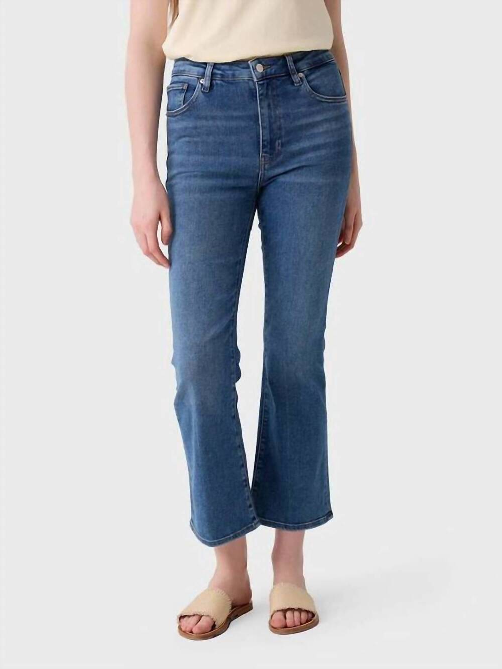 NEW FRAME reboot high rise crop jeans in crest